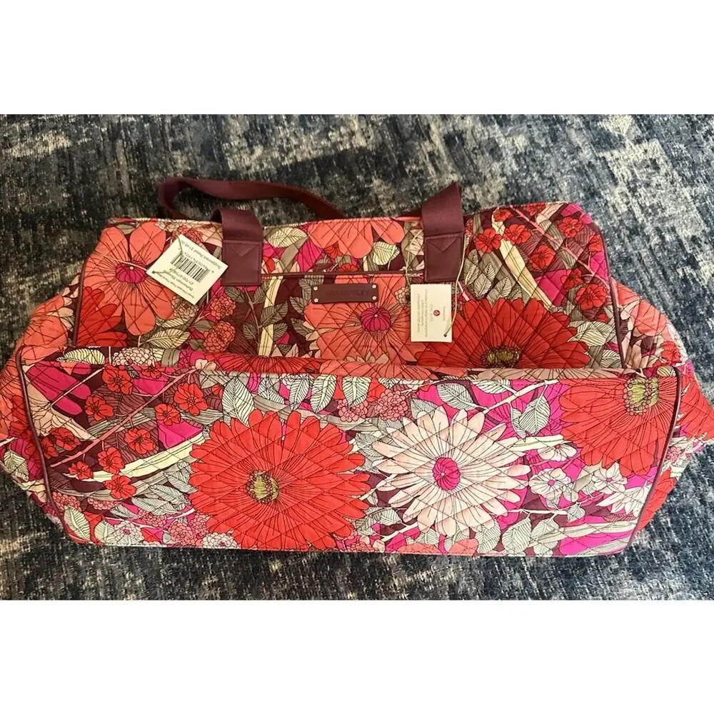 Vera Bradley Keep Charged Triple Travel Bag Bohemian Blooms 21700-675648 NEW